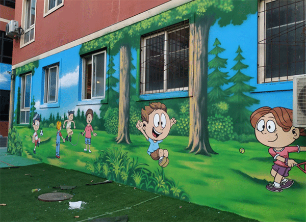 幼兒園墻噴繪如何做？